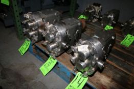 WCB Positive Displacement Pump Heads, Size 30, S/N 84831 SS; 92615 SS; 84833 SS; 1 1/2