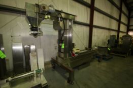 PPI Technologies Global S/S Tray Hopper Incline Conveyor Pouch/Tray Filler with Aprox. 10