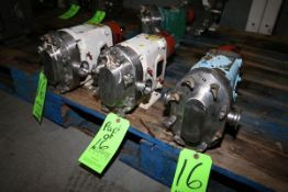 WCB Positive Displacement Pump Heads, M/N 015, S/N 21263 SS; 250232-99; 114221; 1 1/2