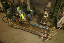 Moyno 3 HP Progressive Cavity Pump, Type SS0-X, S/N AS-35618, Mounted on S/S Skid, SEW Motor