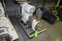 Waukesha 3 HP Portable Positive Displacement Pump, Size 25 with 1-1/2