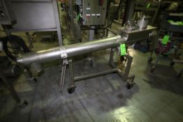 S/S Portable Auger Conveyor, Discharge Dims.: 6