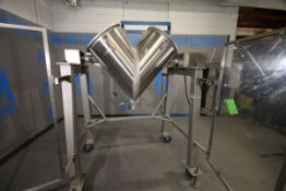 A & M Process Equipment Portable all S/S V-Blender, Model ATS 50, S/N 400055, Approx. 50-Cubic Feet,