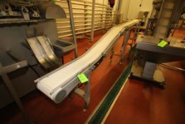 Aprox. 16 ft L Portable Inclined Power Outfeed Product Conveyor System, Includes 10