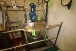 Walker 250 Gal. Insulated Hinged Lid S/S Vertical Mix Tank, Model MIX, S/N 2817, Includes SEW 5 hp 2