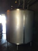 S/S Approx. 1,000 Gallon Holding Tank, Pitched Bottom, (3)  1-1/2
