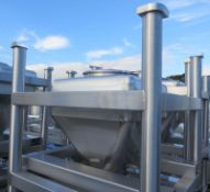 Tote Inc 10 CFT Bin.  75 Gallon Capacity, Stainless Steel.  32