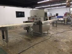 2012 Multivac H050. Has a 2 axis robotic arm w/ 2 position vacuum gripper. Automates pack separation