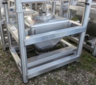 Tote Inc 10 CFT Bin.  75 Gallon Capacity, Stainless Steel.  32