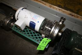 Tri-Clover 2 hp Centrifugal Pump, Model C216MD65T-S, S/N P2329 with 3
