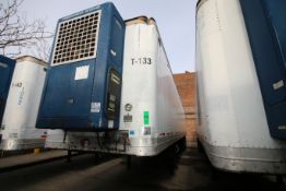 1996 Wabash 45 ft. Tandem Axle Semi-Trailer, VIN #1JJE452E6TL323088 with Roll-Up Rear Door and