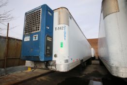 1996 Wabash 45 ft. Tandem Axle Semi-Trailer, VIN #1JJE452E8TL323092 with Roll-Up Rear Door and