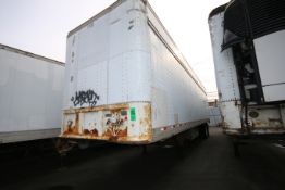 1993 Fruehauf 37 ft. Tandem Axle Semi Trailer, VIN #1H2R04526PY002816 with Roll-Up Rear Door and