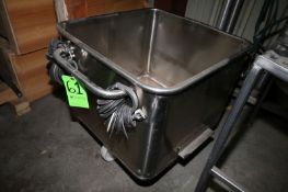 S/S Tote on Casters. Approx Dimensions: 25