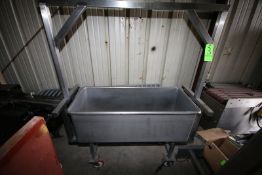 Portable S/S COP Tank. Mounted on Casters. Approx Tank Dims: 51
