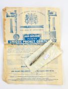 A John Sheldon's patent unique pocket companion/weighing and writing apparatus, engine-turned,