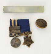 Two miniature Egyptian campaign medals to include the Egypt Star 1884 and Egypt medal with two bars