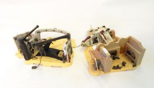 A collection of Star Wars Galoob action fleet toys including Tatooine playset, Trade Federation MTT,