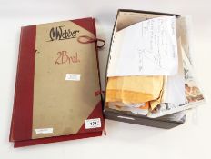 Red folder of Commonwealth/world stamps on leaves, part Edward VIII 2s.