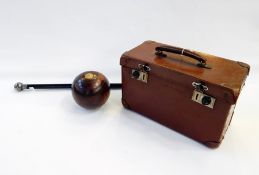 Silver-topped ebonised cane,