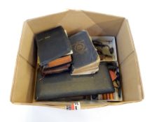 Holy Bible in commemoration of the Coronation 1911, two other bibles, an architects drawing kit,