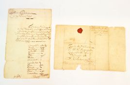 Late 17th century letter of inventory sent to 