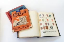 Six albums of world stamps, one Russia album 1866-1930, six other albums,