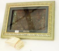 Copper square section from HMS Victory together with collection of motor fuel ration books