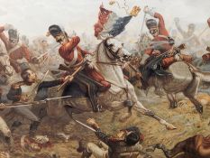 Print of Scots Guards in battle,