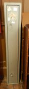 Steel gun cabinet with double locks,