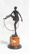 Bronze Art Deco style figure after D.