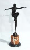 Bronze Art Deco style figure after J.