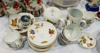 Quantity of Royal Worcester porcelain teaware 