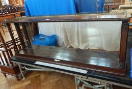 Regency rosewood overmantel mirror with pierced heart design brass gallery,