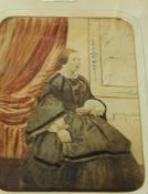 Two Victorian daguerreotypes
Three quarter length portrait of a lady in mourning dress and another