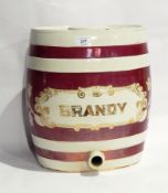 Large ceramic oval spirit barrel, 
