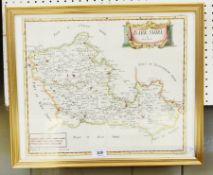 Robert Morden handcoloured map engraved of Berkshire (c.