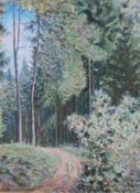 Lehkerk
Oil on board
Woodland scene with winding path,