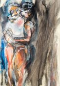 John Penn ( 1921) Watercolour Abstract figure study,