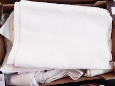 Damask tablecloths, table napkins, etc.