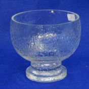 Iittala Finnish glass pedestal fruitbowl by Timo Sarpaneva 