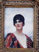 Reproduction picture Head and shoulders portrait of a lady,