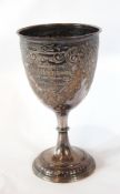 A Victorian silver trophy cup 