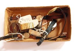 A lady's Omega Deville wristwatch with leather strap,