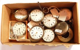 Six various open-faced pocket watches,