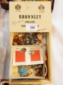 A quantity of costume jewellery including hatpins,