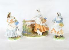 Three Royal Worcester china figures including 