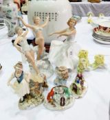 Two Romanian china figures of dancers,