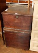 Oak storage box and another (2)