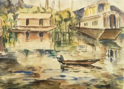 Gillian Delevoryas Watercolour drawing Roses in vase, signed, 25.5cm x 34.